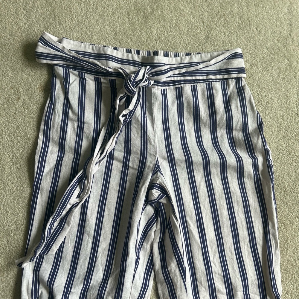 Striped Tie-Waist Pants
